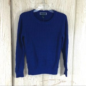 Karen Scott Bright Blue Cable Knit Sweater Size S